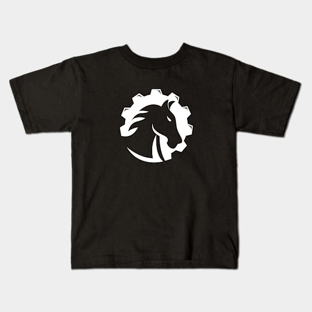 High Horse (White) Kids T-Shirt by f1n13